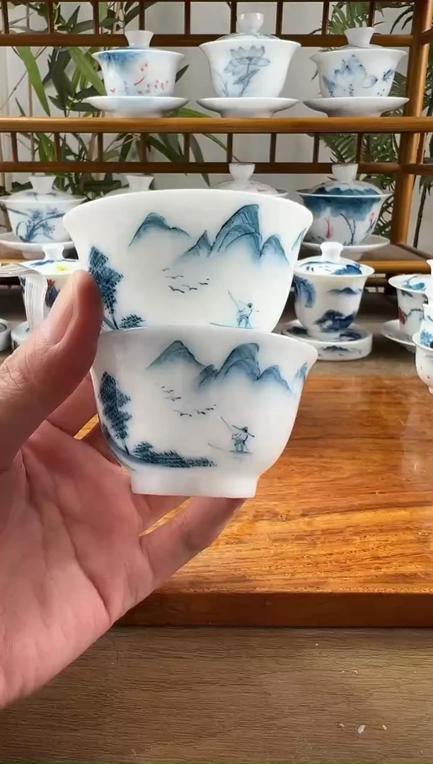 阿*全品高冰千里江山般若杯2个