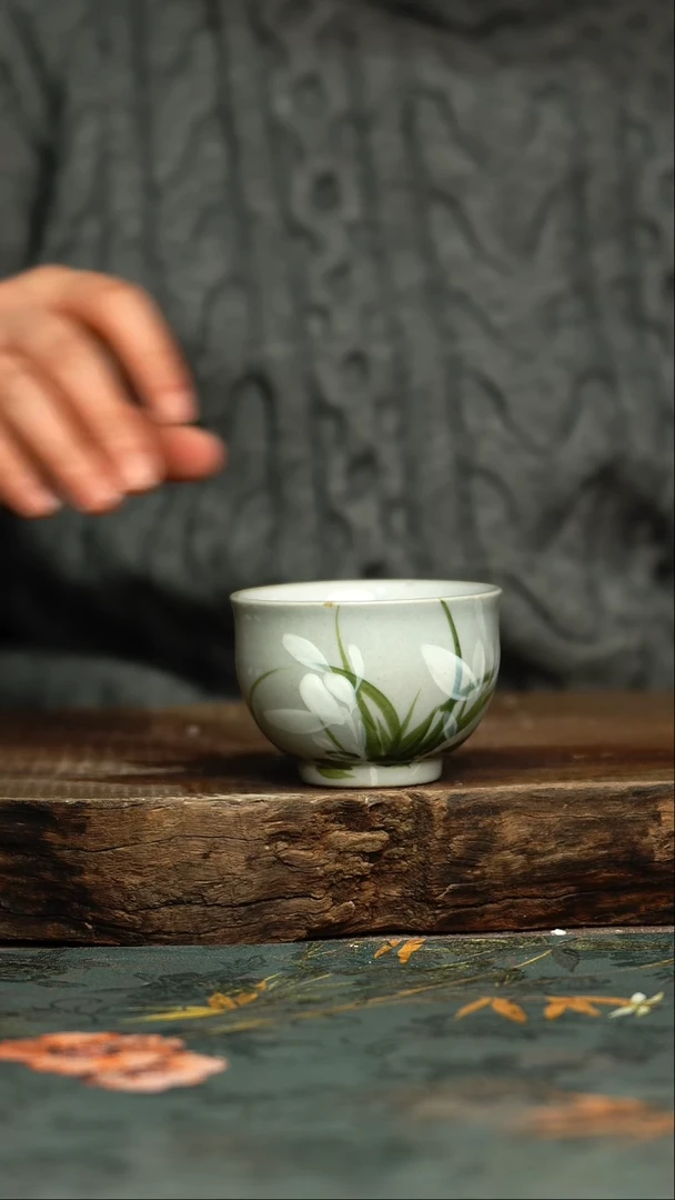 【闪购商品】杯杯釉下彩手工手绘同款陶器