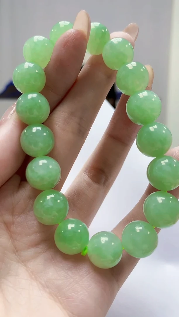 未镶嵌定制翡翠4852jw-毛货手串94