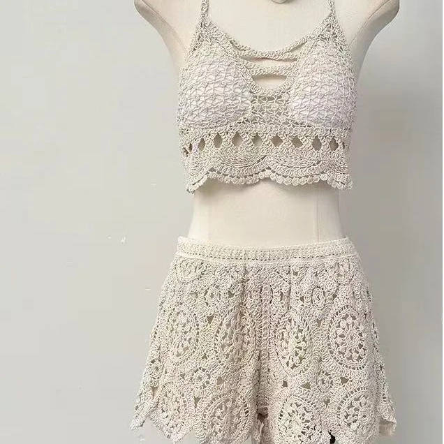 【镂空系列】休闲时尚钩花气质套装