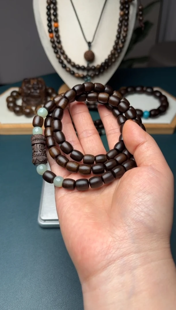 沉香沉香碎屑8mm三圈越南芽庄白奇楠沉水