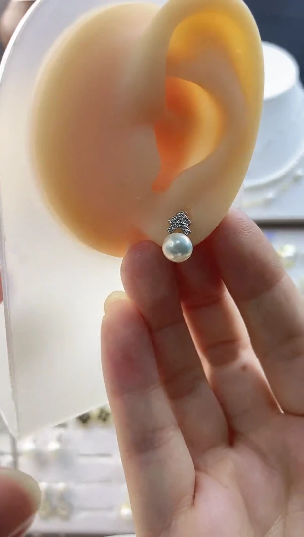 合金耳饰淡水珍珠64