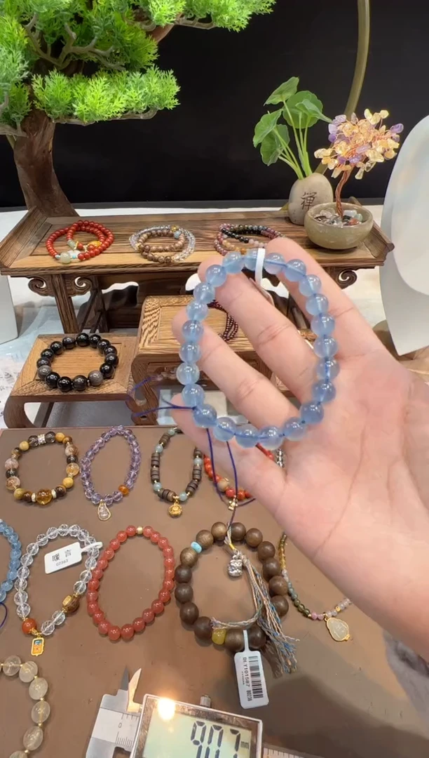 【闪购商品】海蓝宝石手串未镶嵌@@手饰