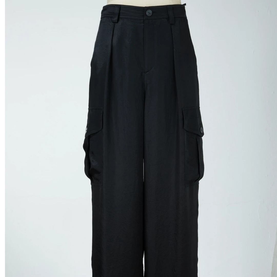 Marisfrolg/玛丝菲尔25春夏新款黑色休闲运动户外裤子A1FZ23775