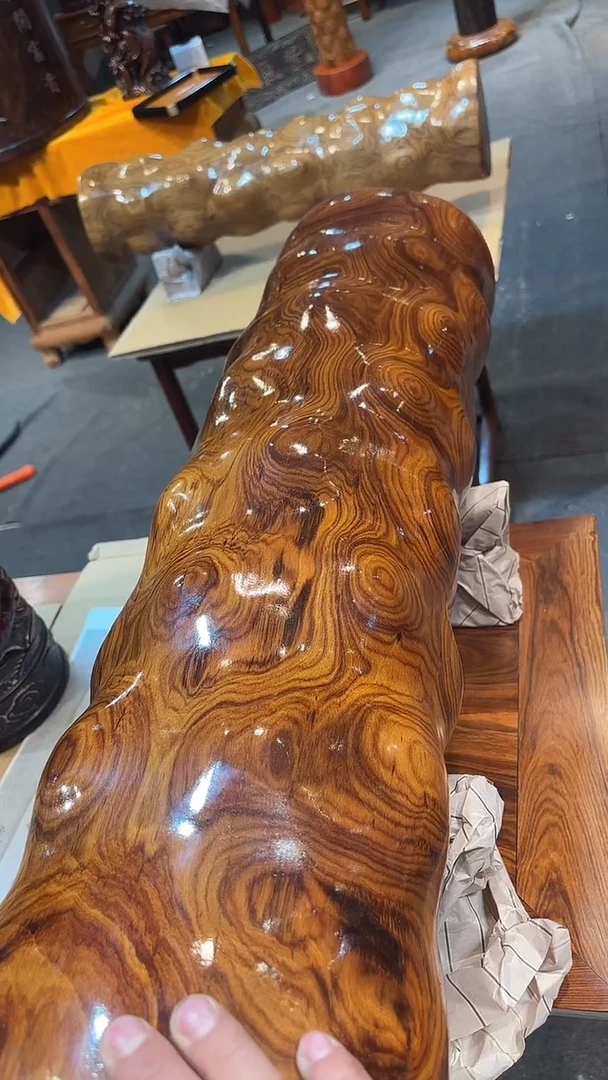 木木雕款国*横财摆件1210