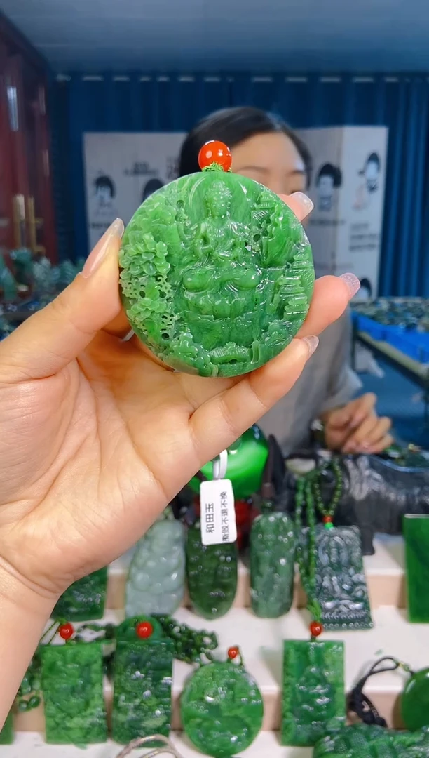 和田玉未镶嵌挂件1