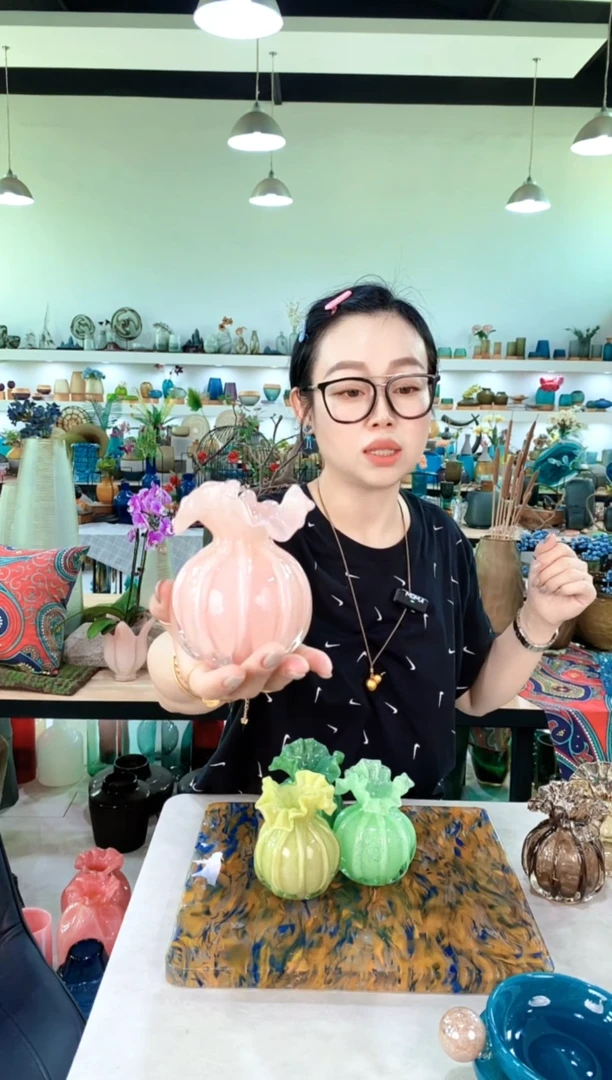 乐*e慕忆家手作琉璃花瓶