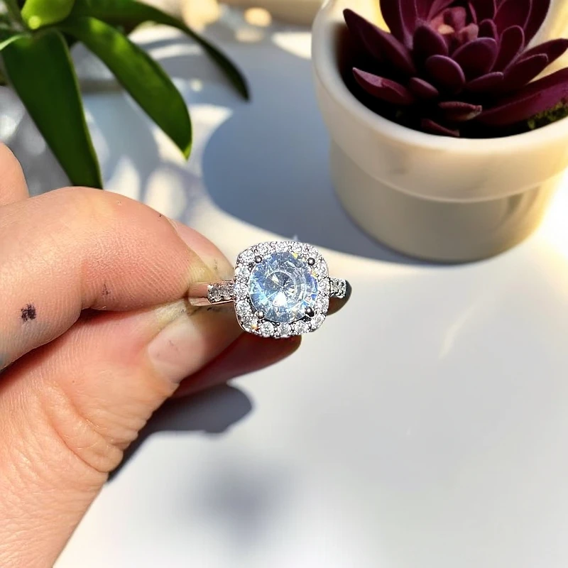 合成钻石女士精美戒指-B227