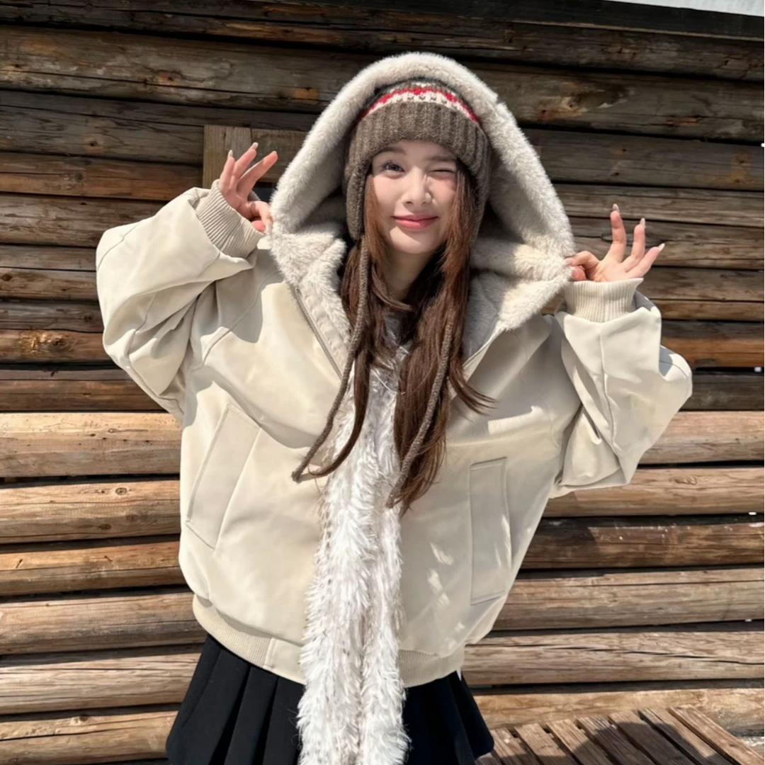 同价双11外套男秋冬座山雕加绒加厚cleanfit棉服宽松情侣飞行夹克