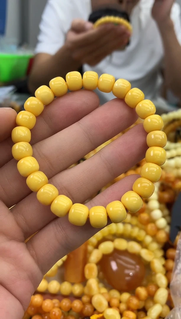 裸石蜜蜡未镶嵌手串