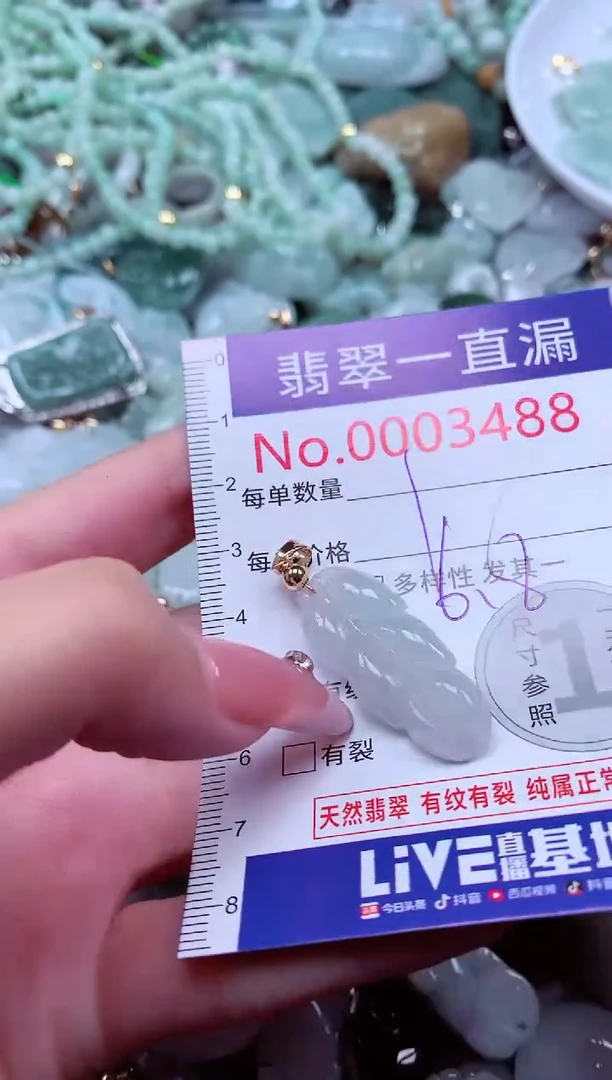 翡翠未镶嵌吊坠(不含链)3488
