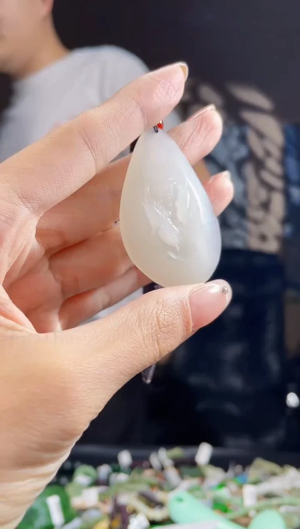 和田玉未镶嵌挂件拍一发一