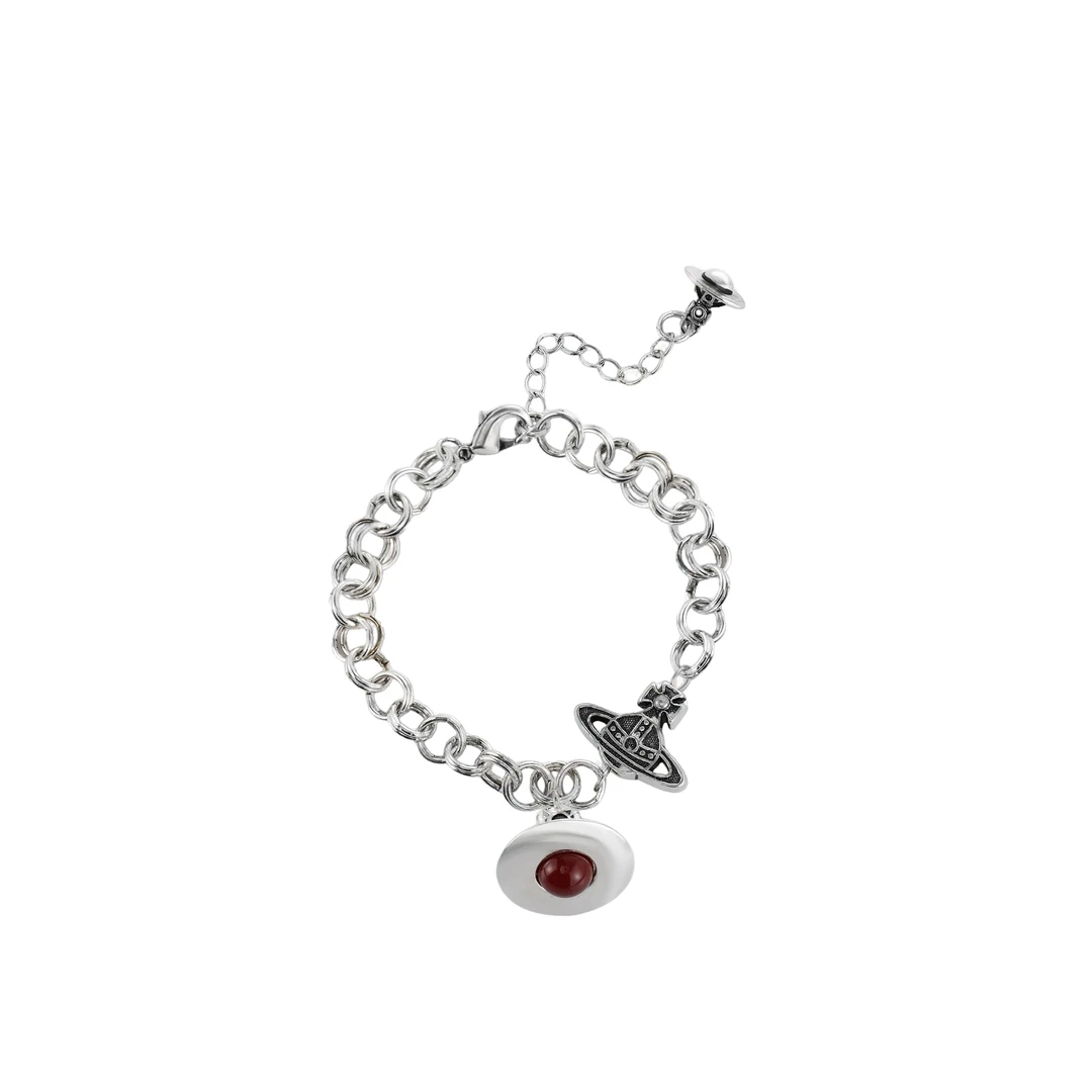 铜合金石英石手链 复古设计师拼接时尚星球手链 1256