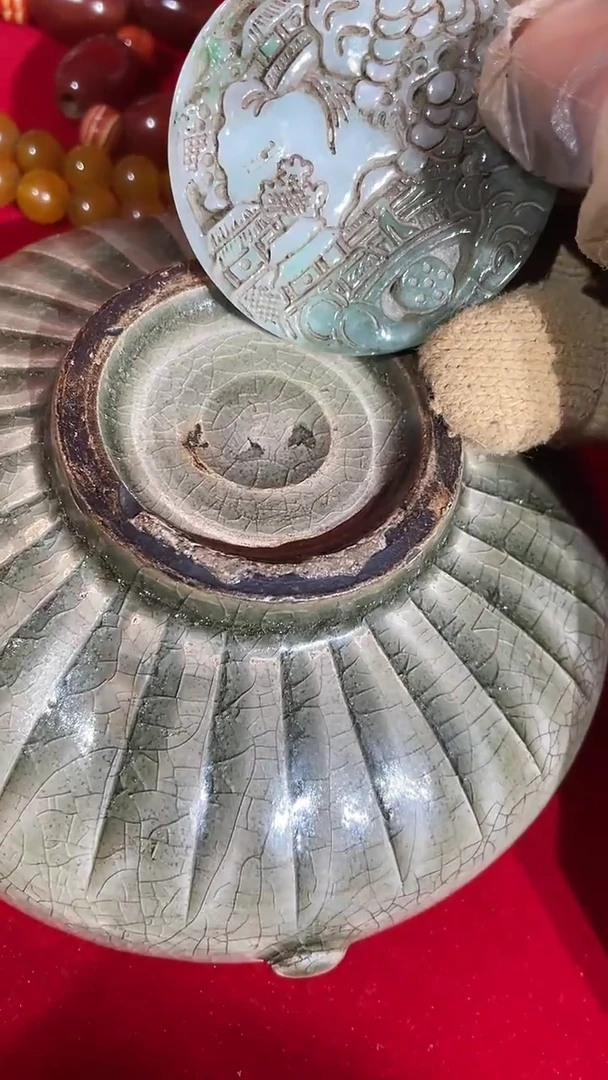 瓷片手工，手绘，瓷器
