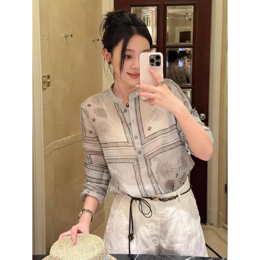 超好看独特漂亮高级感轻奢减龄洋气衬衫女2025年夏季新款上衣小衫