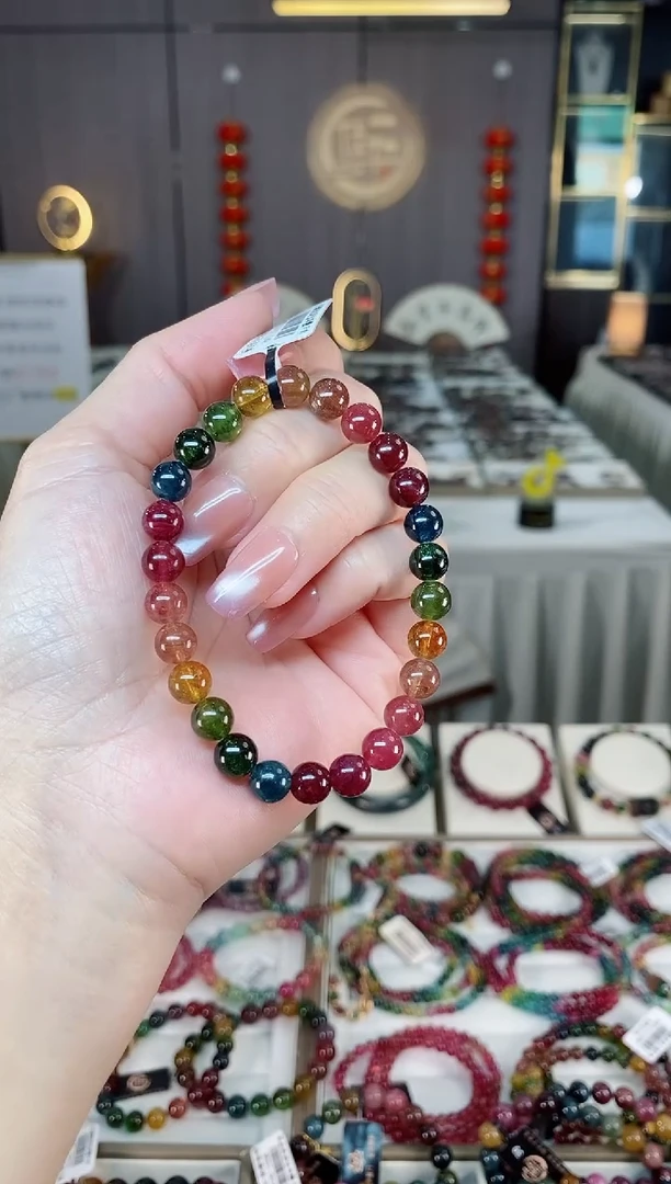 未镶嵌老矿碧玺单圈手串7mm+碧玺hon多样性发货一条