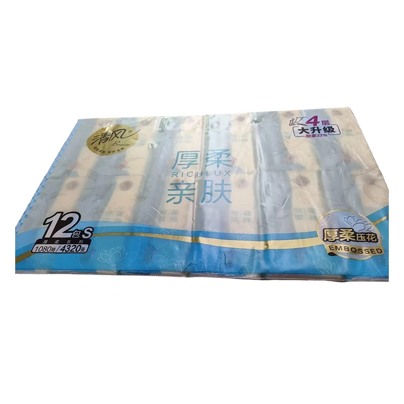 清风厚柔亲肤面巾纸 90抽*12包