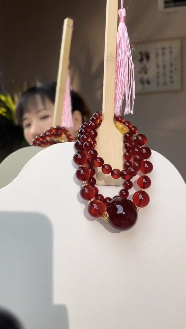 未镶嵌颈饰琥珀22+12+10+7+（血珀锁骨链）