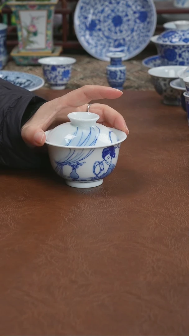 景德镇高端茶器墨奈手绘陶瓷茶器