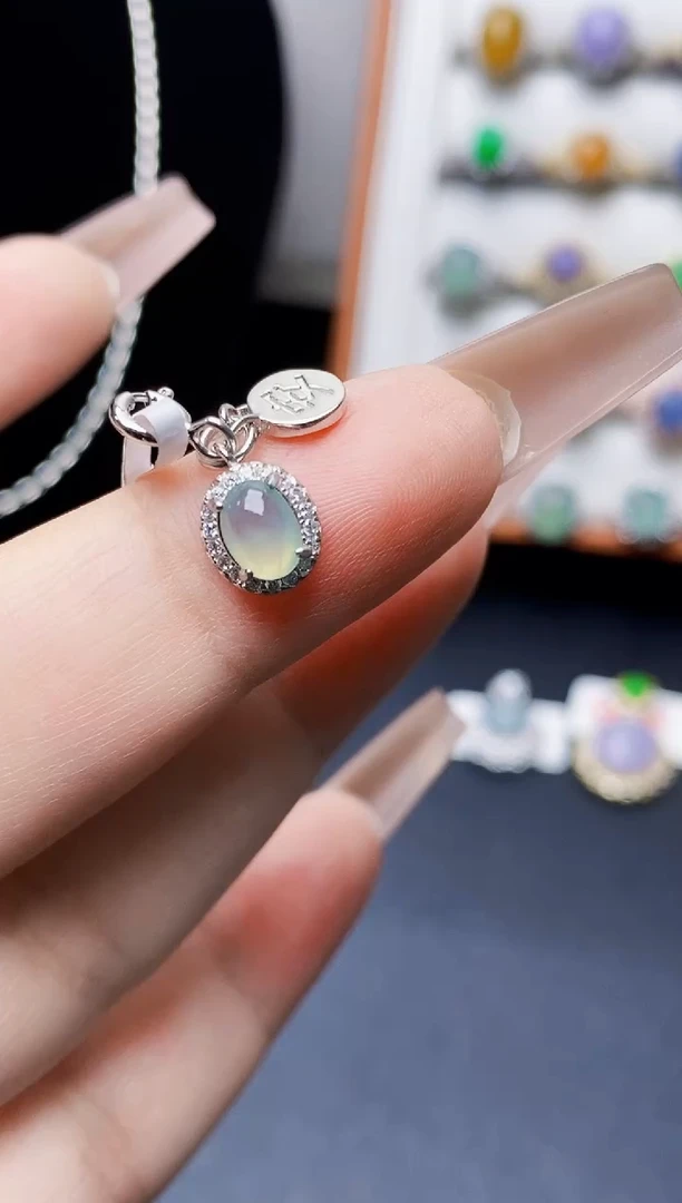 银S925镶嵌戒指翡翠1089