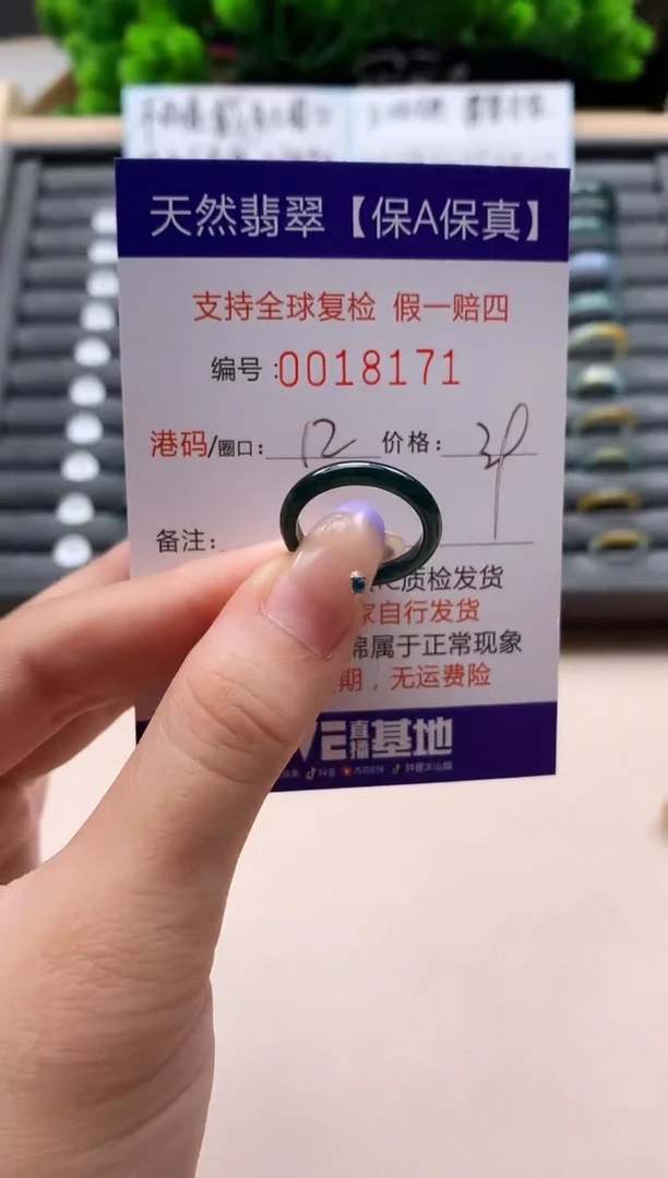 未镶嵌戒指翡翠天然  18171