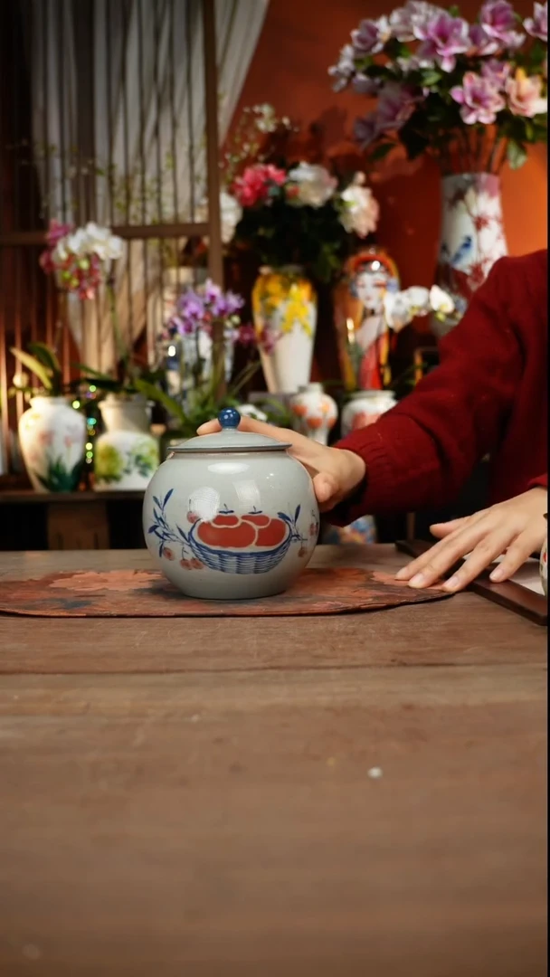 当代高温釉下彩手绘陶瓷餐具