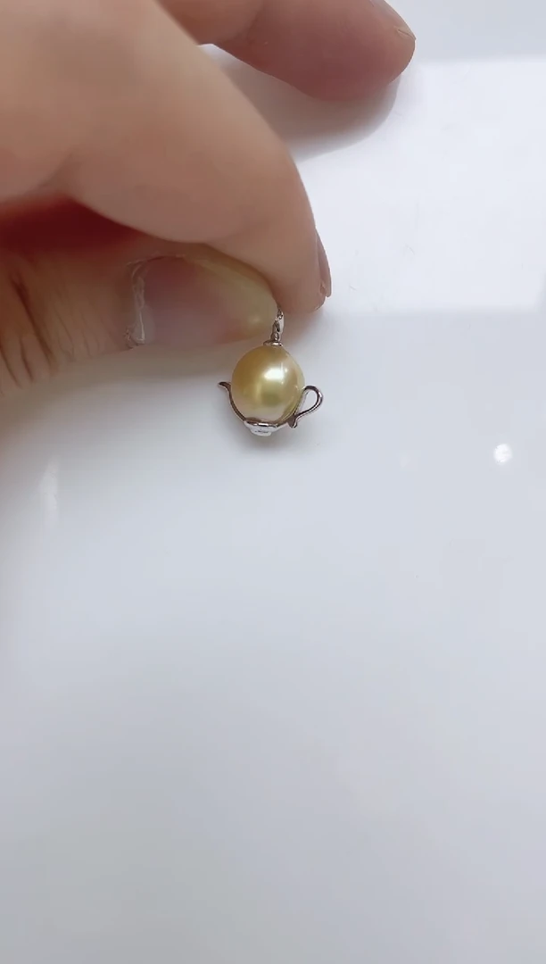 银S925镶嵌海水珍珠颈饰
