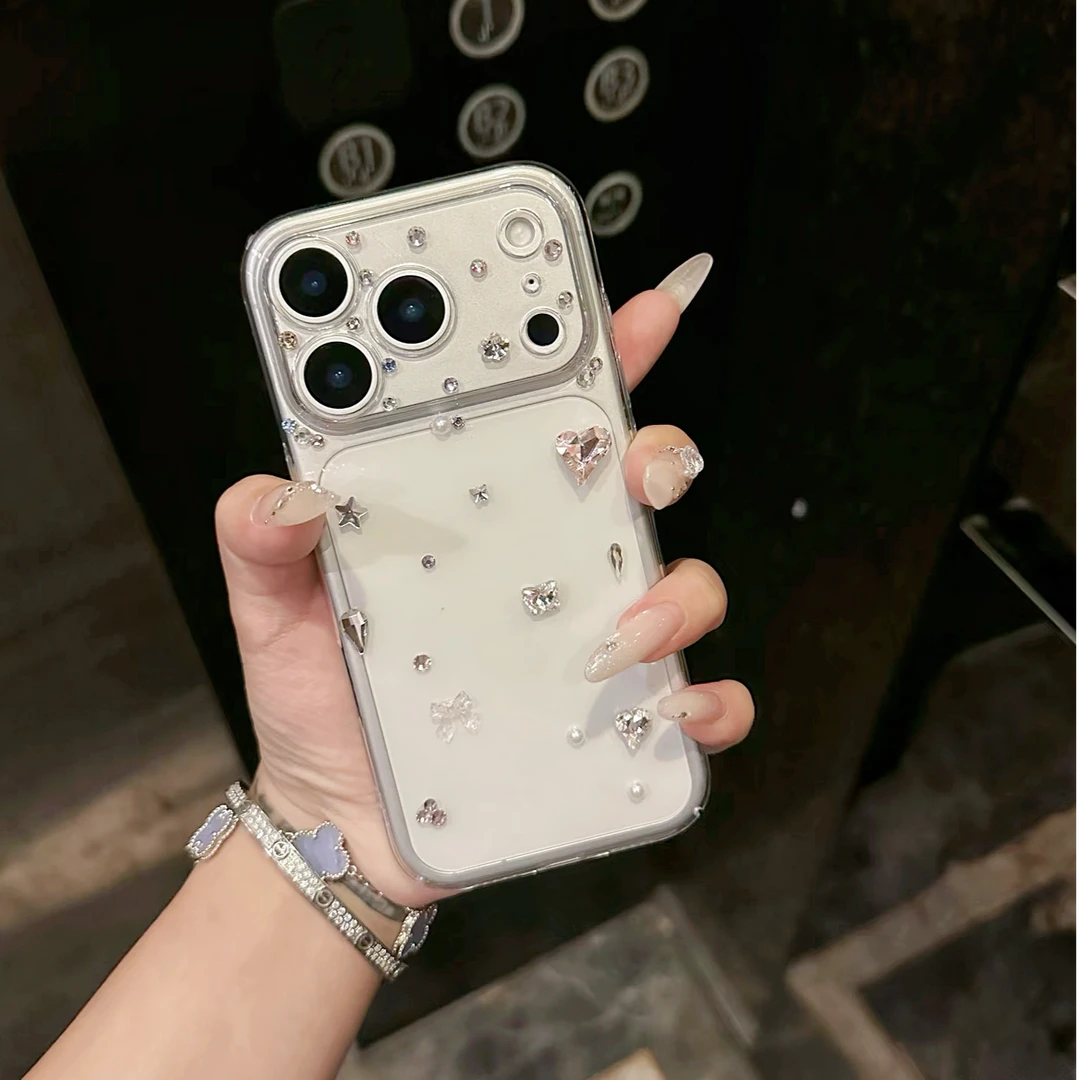 千金风粉Y心点钻适用于苹果iPhone17promax手机壳16高级感15名媛