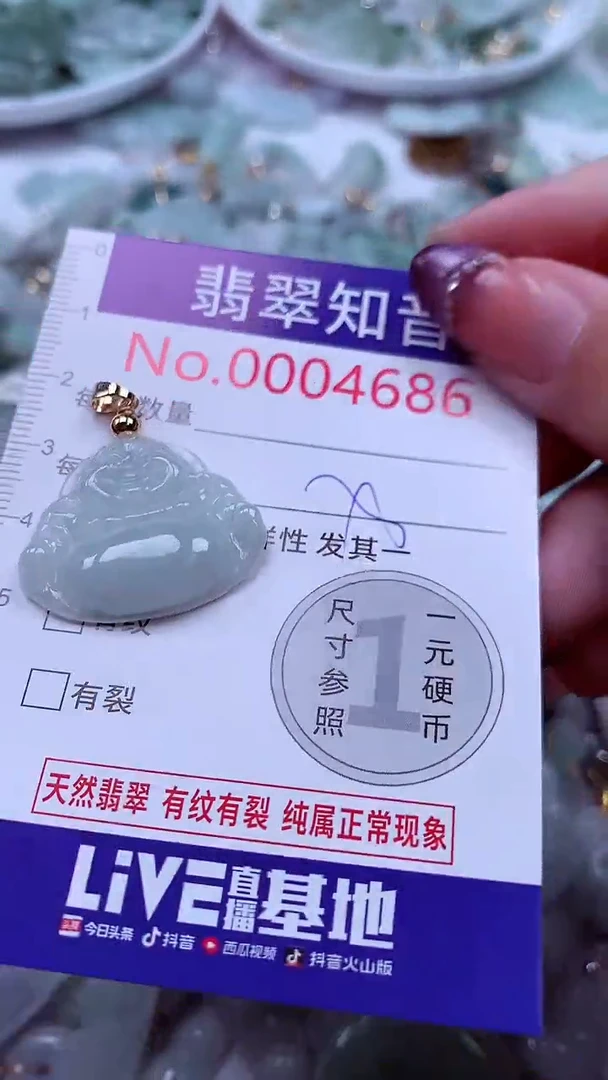 翡翠未镶嵌吊坠(不含链)4686