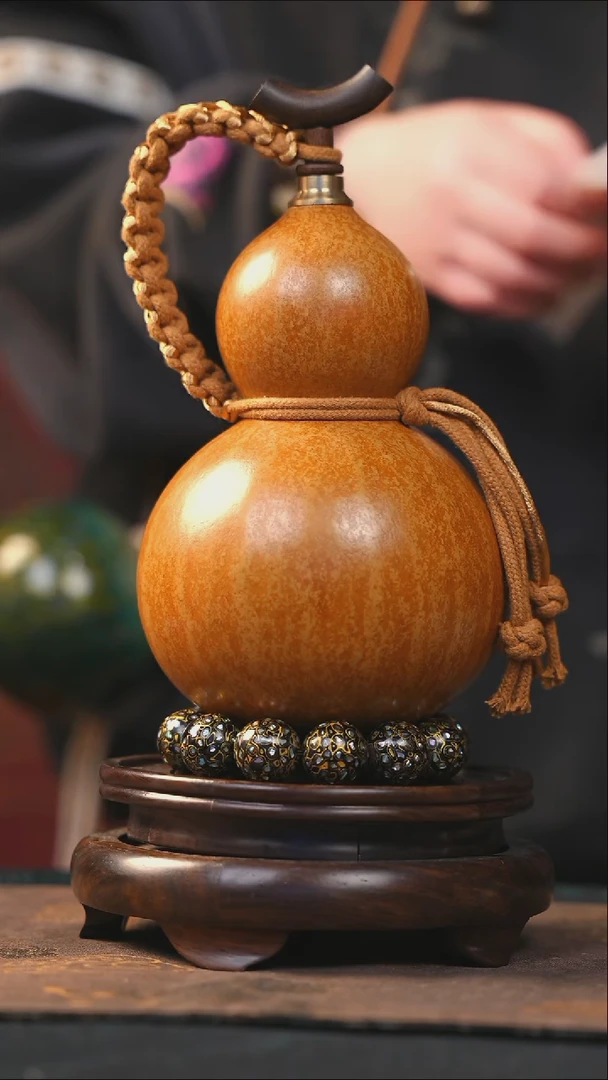 【闪购商品】YO128大漆酒葫芦不包手串及旋转底座