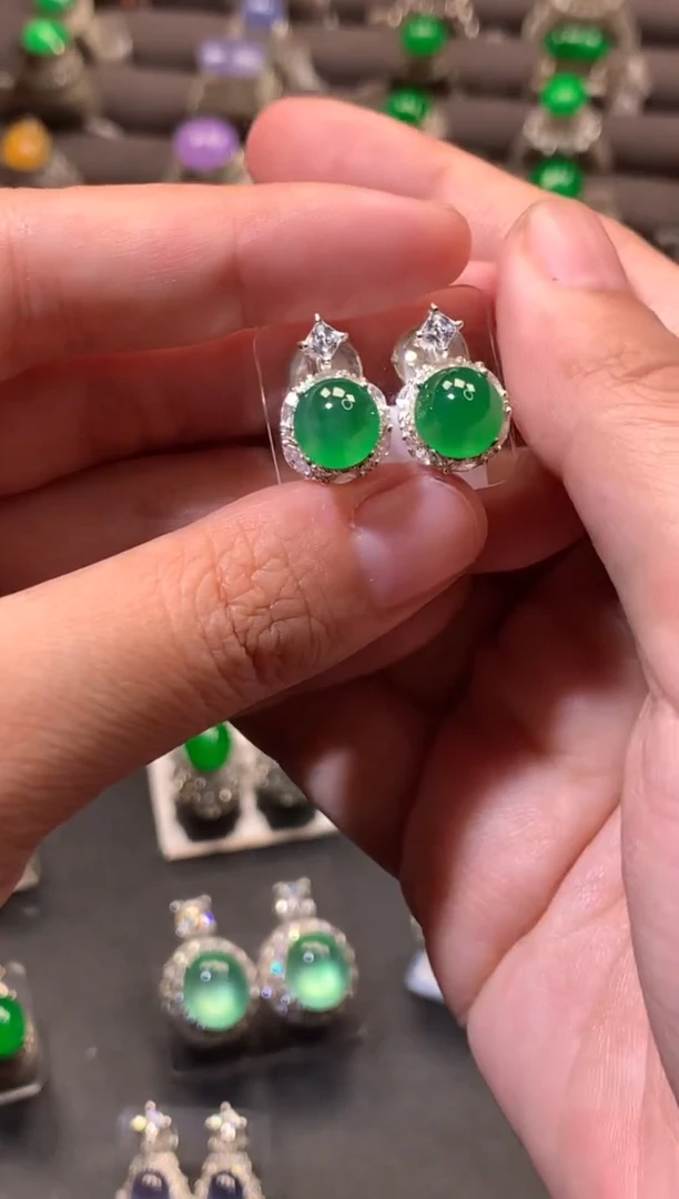 未镶嵌裸石翡翠冰蛋戒面缅甸翡翠