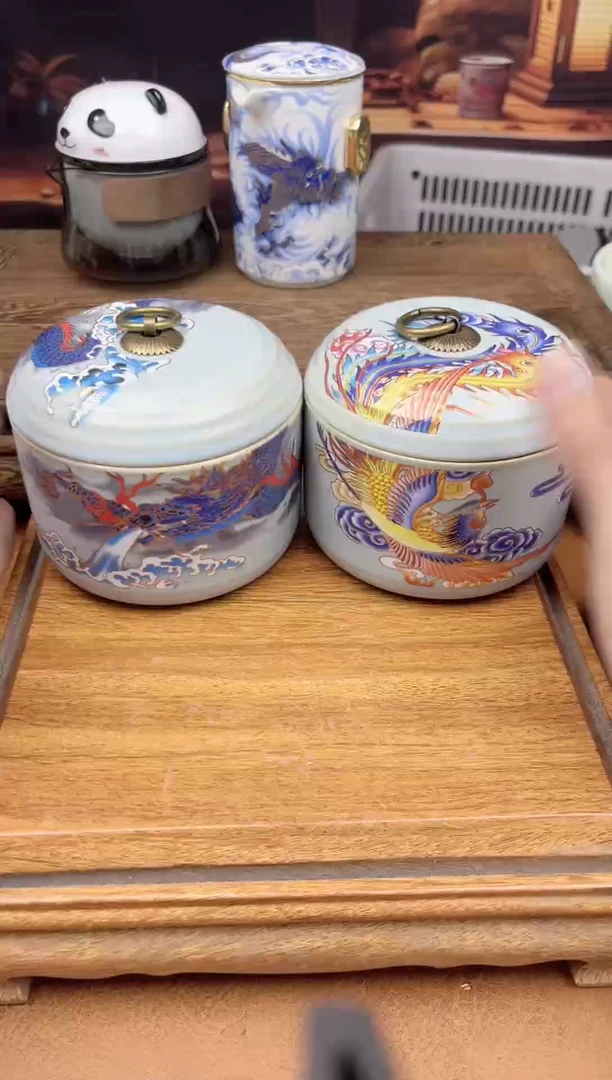 【闪购商品】陶瓷茶具摆件茶叶罐