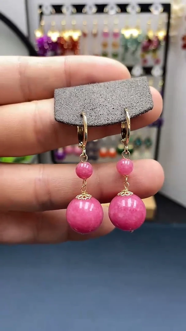 【闪购商品】水晶耳饰银S925镀金镶嵌尺寸14mm耳扣66