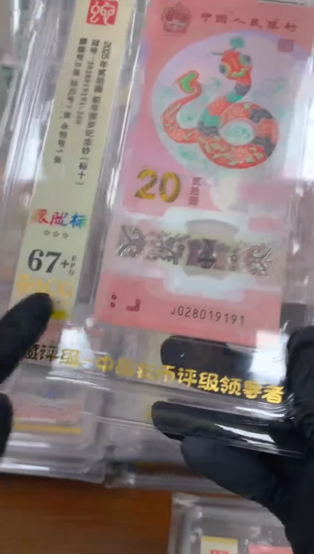 塑料2025蛇钞 真钞 评级封装