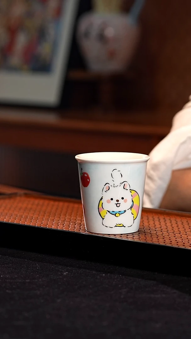 摆件景德镇釉下彩手绘设计师款陶瓷