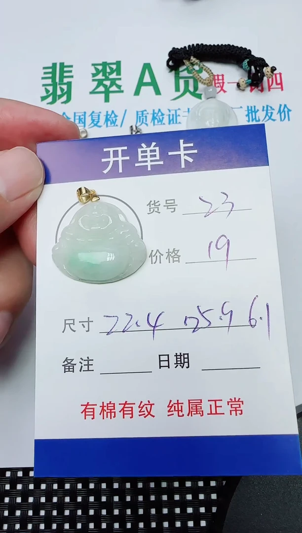吊坠(赠链)银S925镶嵌翡翠23