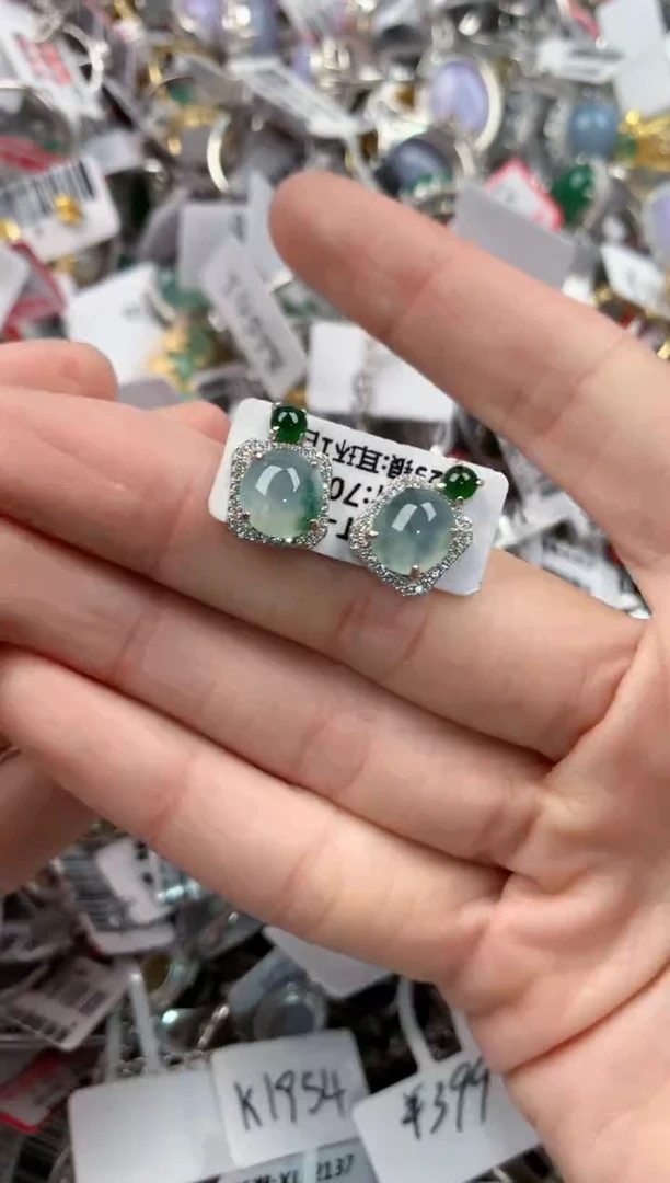 银S925镶嵌戒指翡翠3333----7