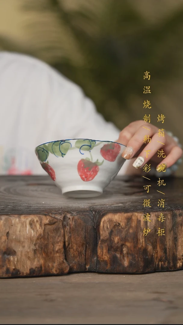 瓷片景德镇高温釉下彩可微波烤箱洗碗机