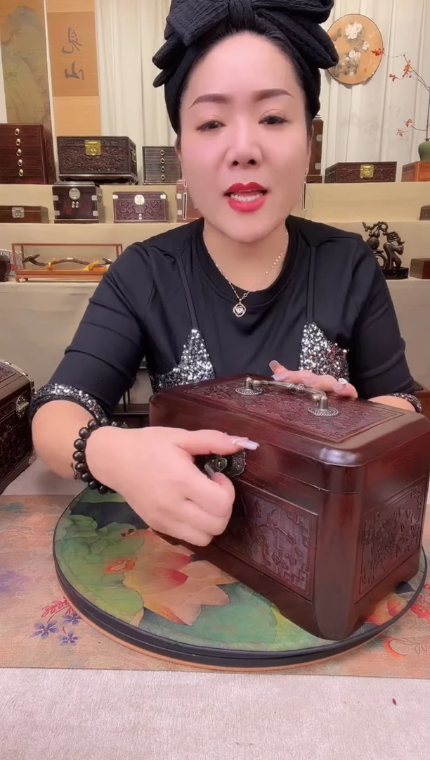 【闪购商品】紫檀木类成套家具红酸枝手提箱