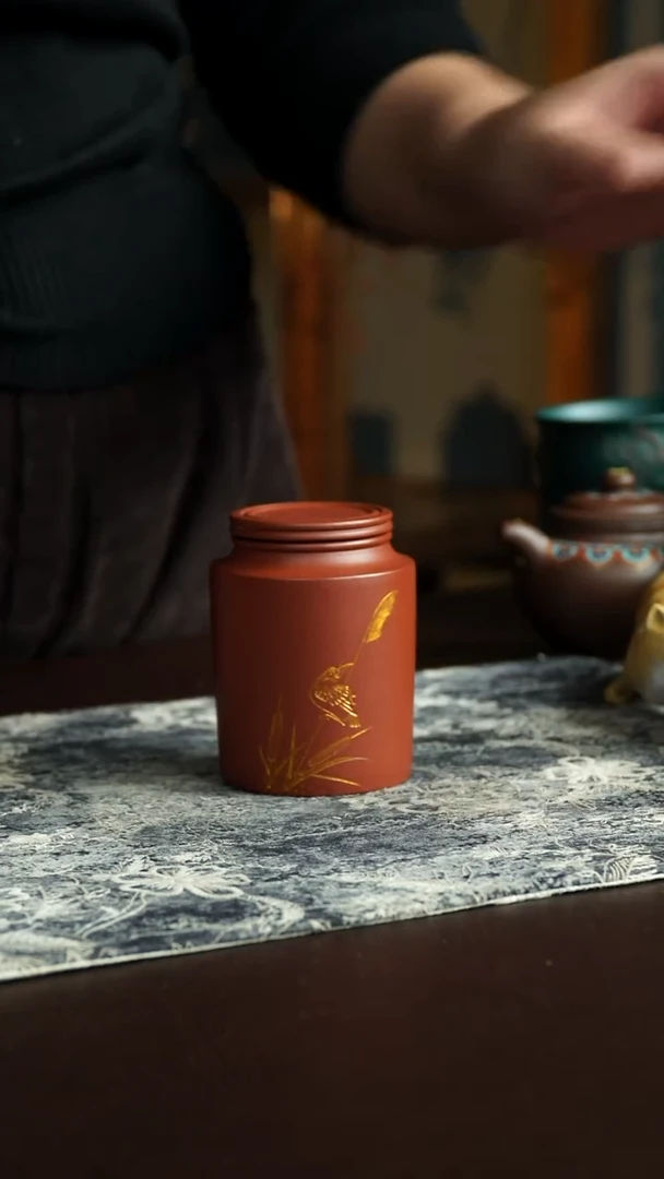 茶杯紫砂12号 茶叶罐徐群老师 宜兴紫砂原矿作品