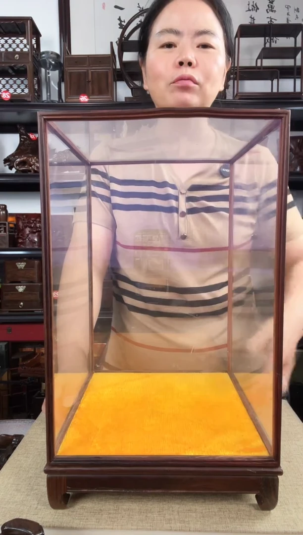 木23玻璃罩老李红木工艺品