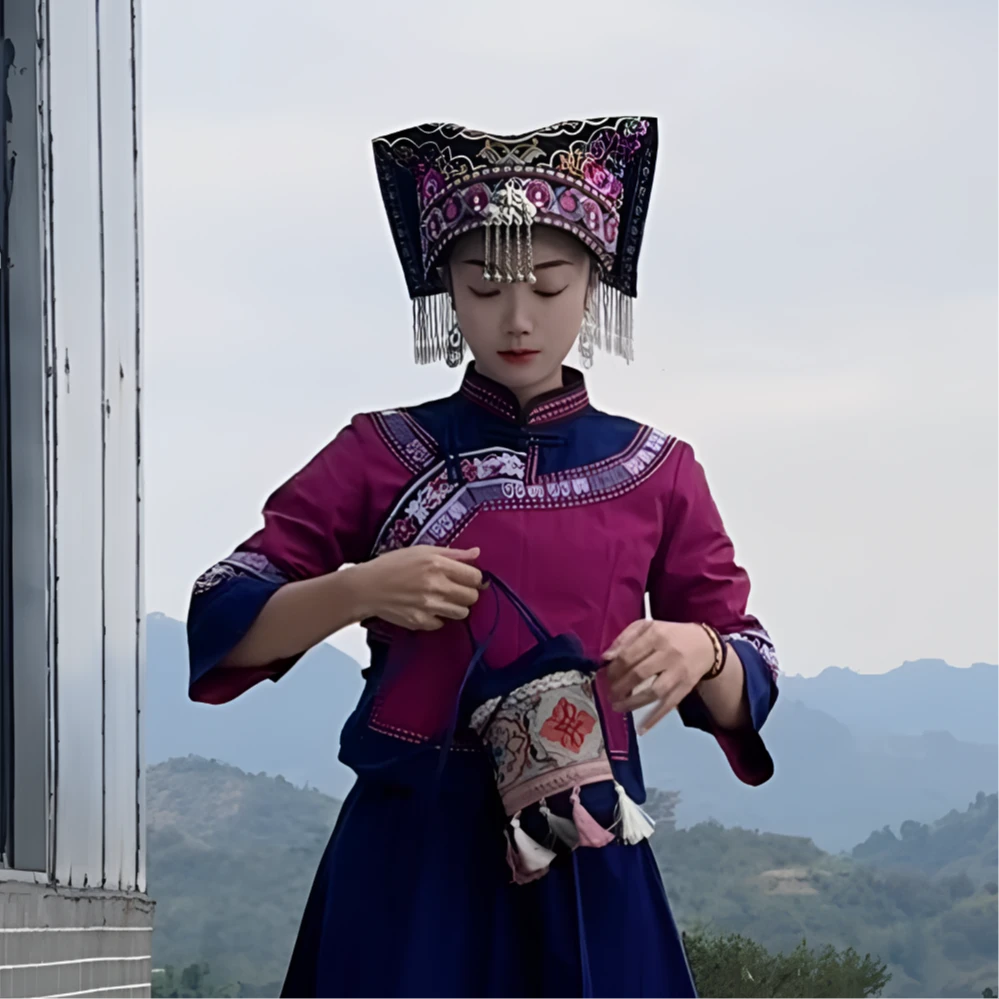 布依族壮族少数民族服饰国风传统土布服装单件上衣