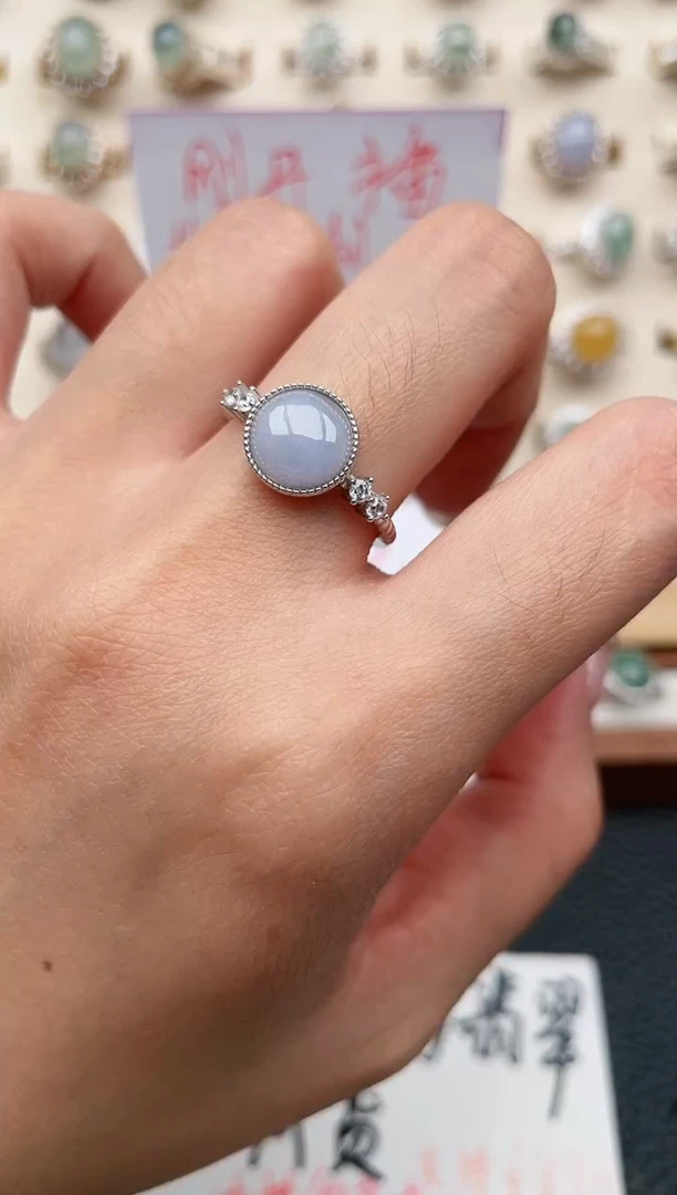 【闪购商品】翡翠戒指银S925镶嵌1111