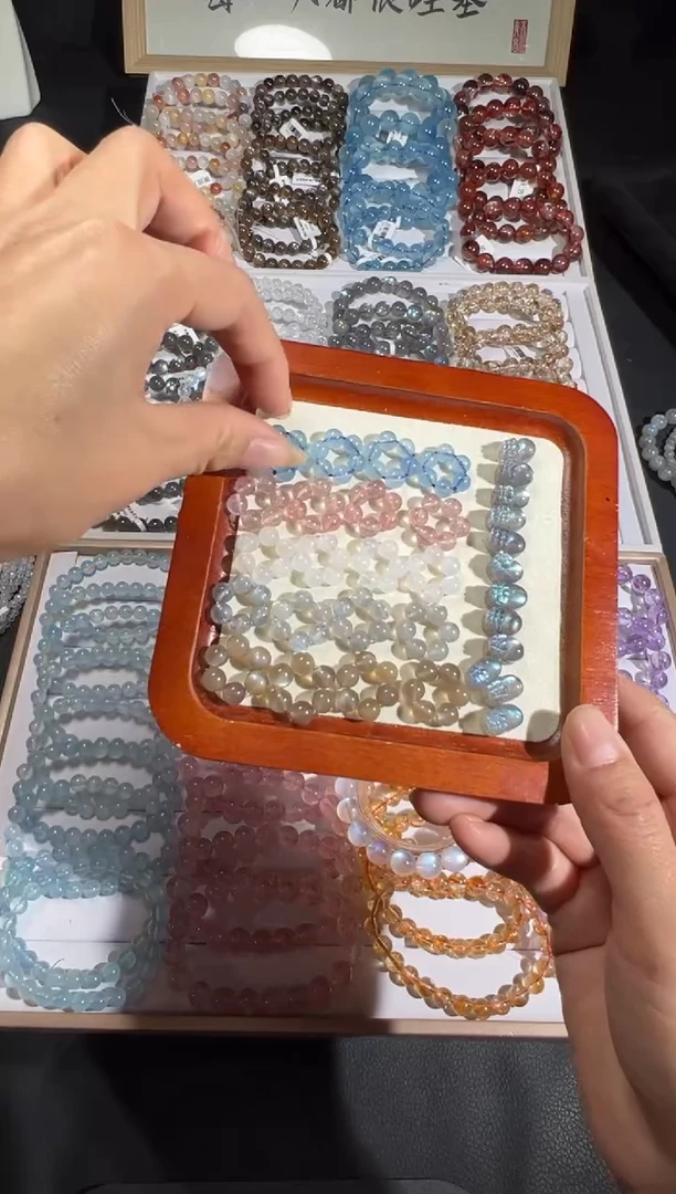 未镶嵌手链长石5个跑环一组  默认微瑕