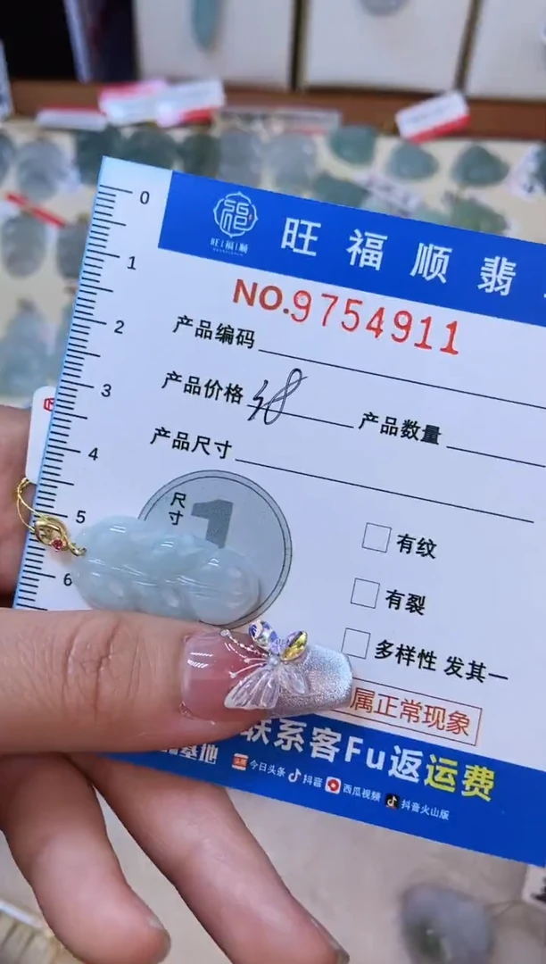 【闪购商品】翡翠颈饰未镶嵌天然缅甸A货翡翠颈饰配绳带礼盒