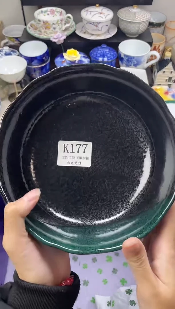 瓷片蓝**云                K177