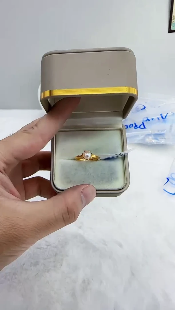 银S925镶嵌海水珍珠DA珍珠戒指 y180