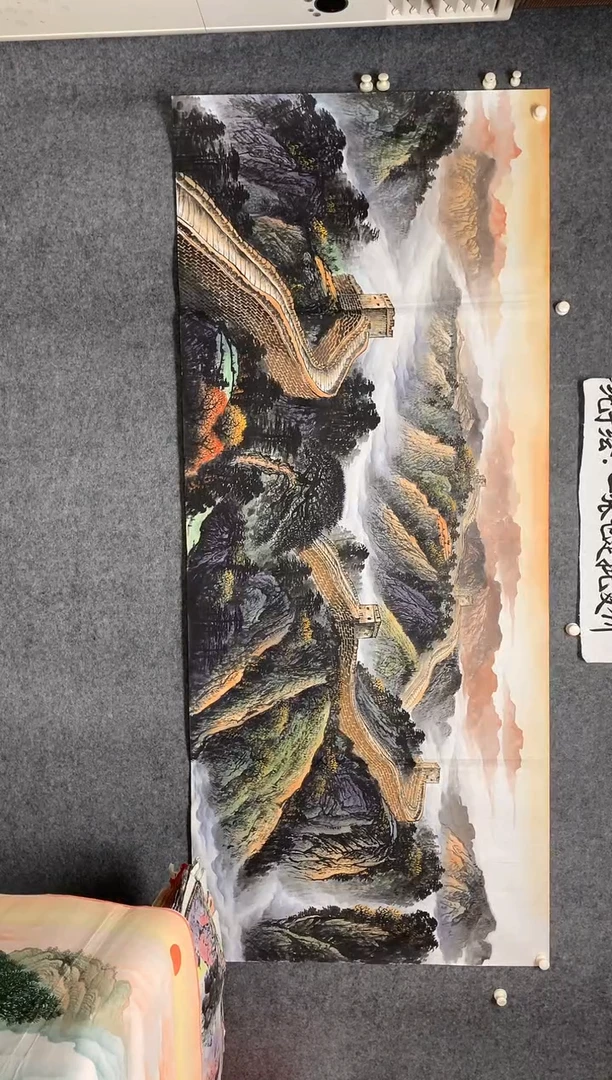 横款23精品画作长城雄风尺寸240*96