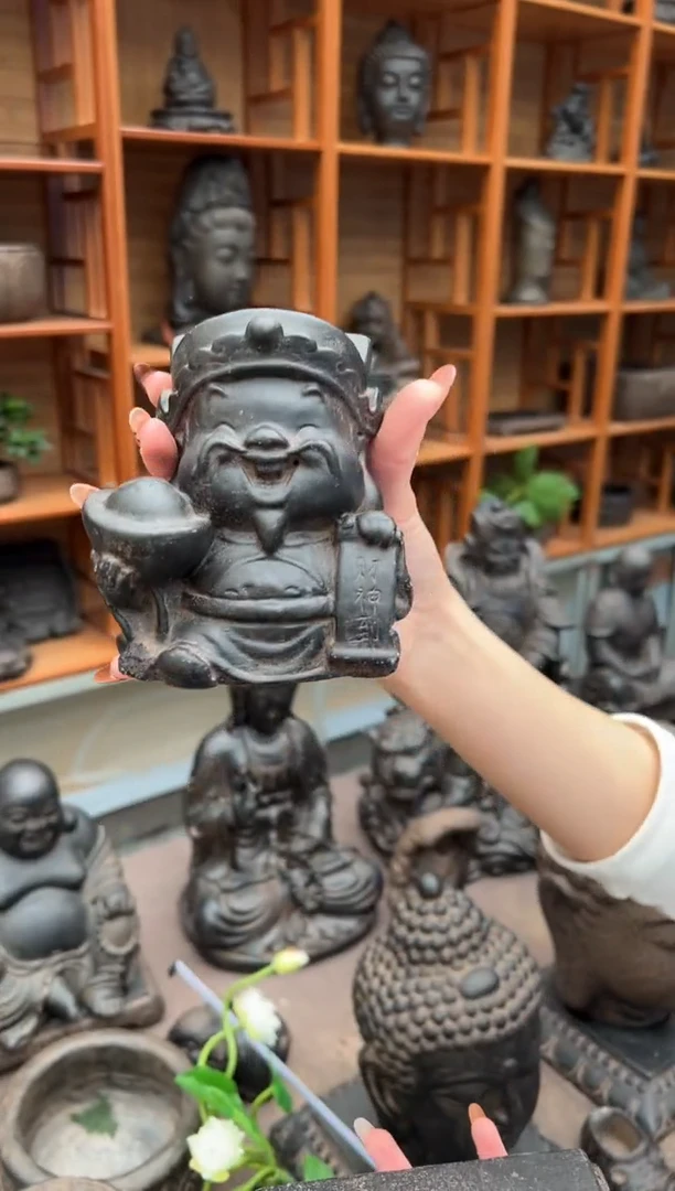 陶土【火山泥】财神到摆件