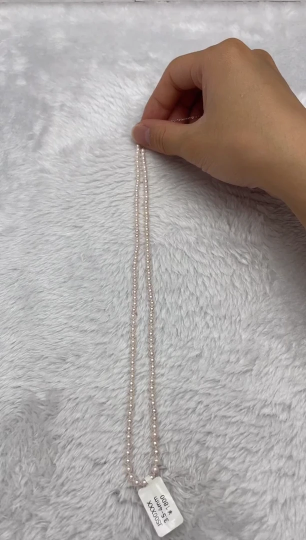 项链银S925镶嵌海水珍珠AK3.5-4mm